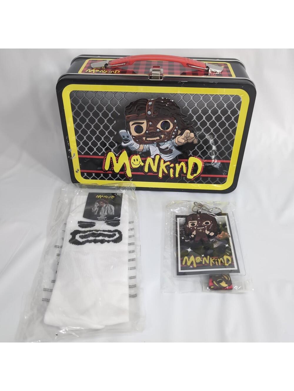 Funko WWE GameStop Exclusive MANKIND Lunch Box, Lanyard, Pin & Sock ONLY